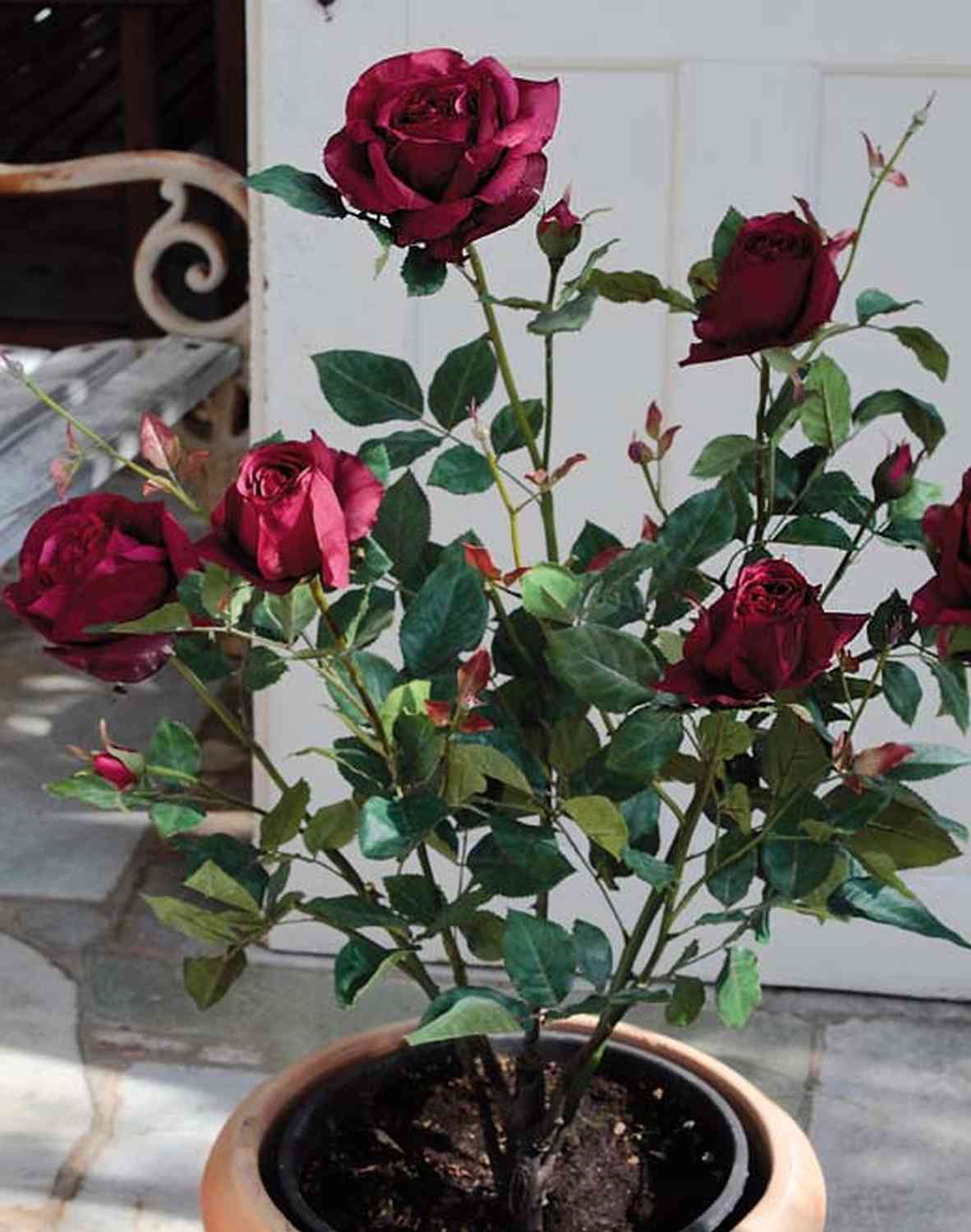 Cespuglio di rose artificiali JANNEKE su stelo, crema-rosa, 90cm