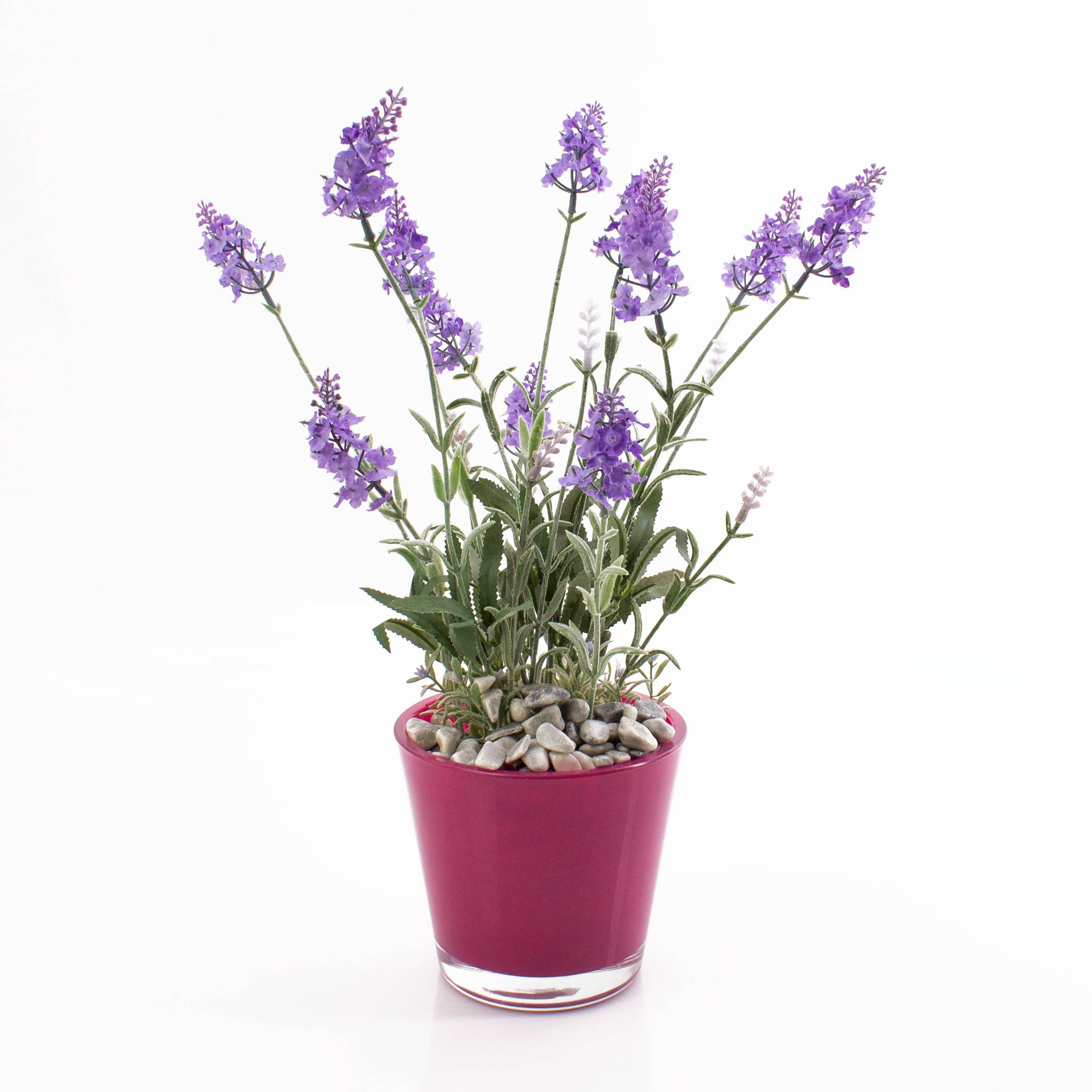 Lavanda finta LOUISE in vaso decorativo, viola scuro, 40cm, Ø4cm - Fiori  artificiali