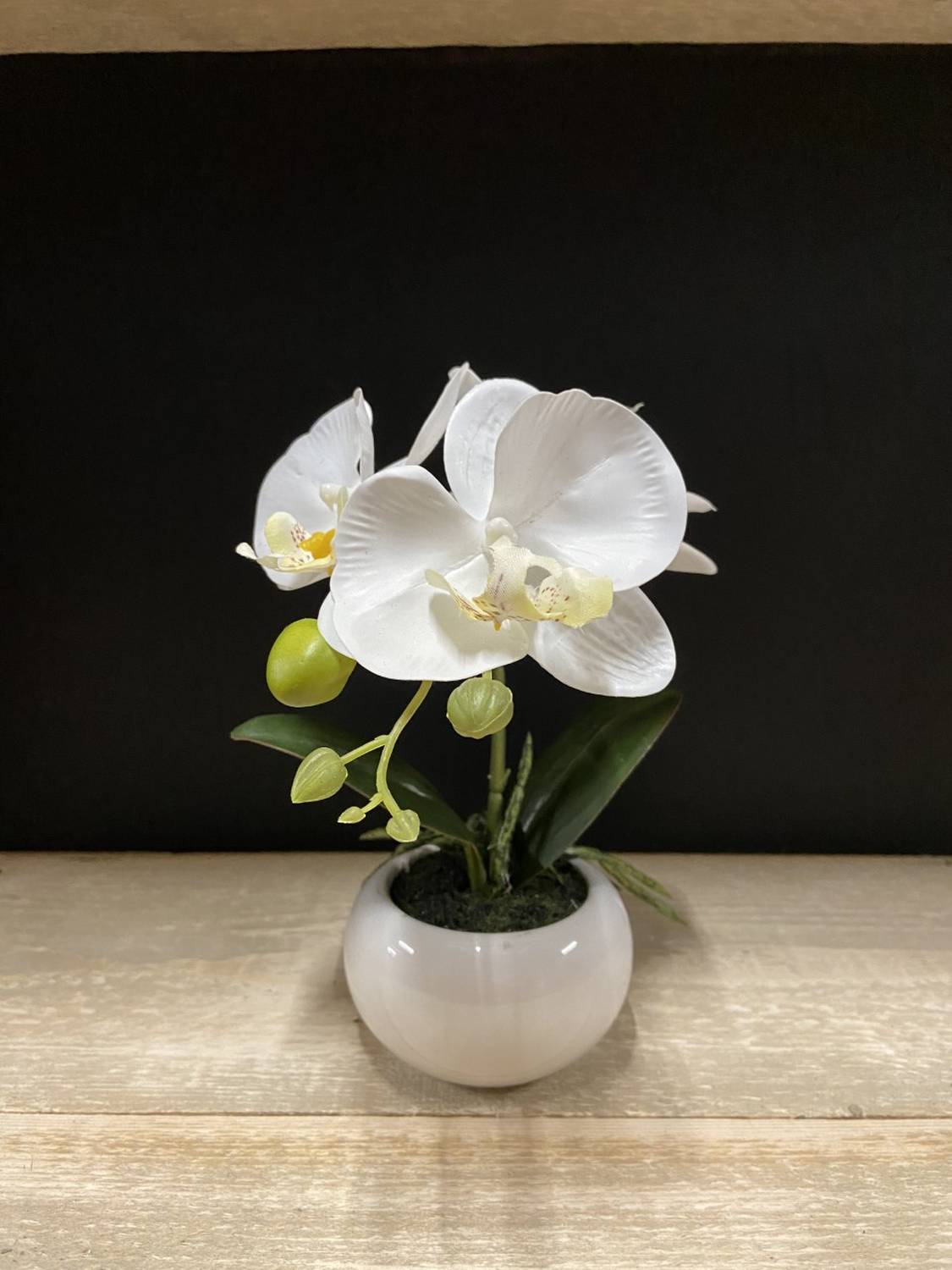 Il numero 1 del risparmio-PIANTA DI ORCHIDEA ARTIFICIALE IN VASO DI  CERAMICA H 70 CM BIANCO