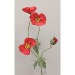 Kunstblumenzweig Mohn OXANDRINE, rot, 60cm