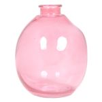 Glas Flasche EDURNE, rosa-transparent, 12cm, Ø10cm