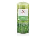 Candela a colonna ASTRID, Fresh Apple, verde mela, 13 cm, Ø6,8 cm, 60h