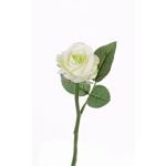 Rosa finta GABI, crema-verde, 25cm, Ø5cm