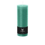 Candela a blocco per lanterna AURORA, verde menta, 19cm, Ø6,8cm, 85h - Made in Germany