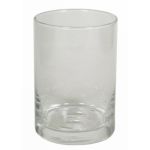 Vaso per candele BRIAN, trasparente, 15cm, Ø10cm