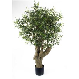 Albero finto di eucalipto ANUHEA, tronco finto, verde-grigio, 120cm