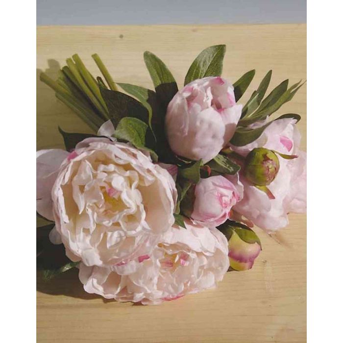 Mazzo di peonie artificiali ANGELIKA, rosa tenue, 30cm