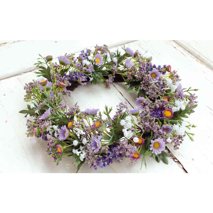 Lavanda finta MARIKA in vaso di ceramica, viola scuro, 35cm, Ø2cm