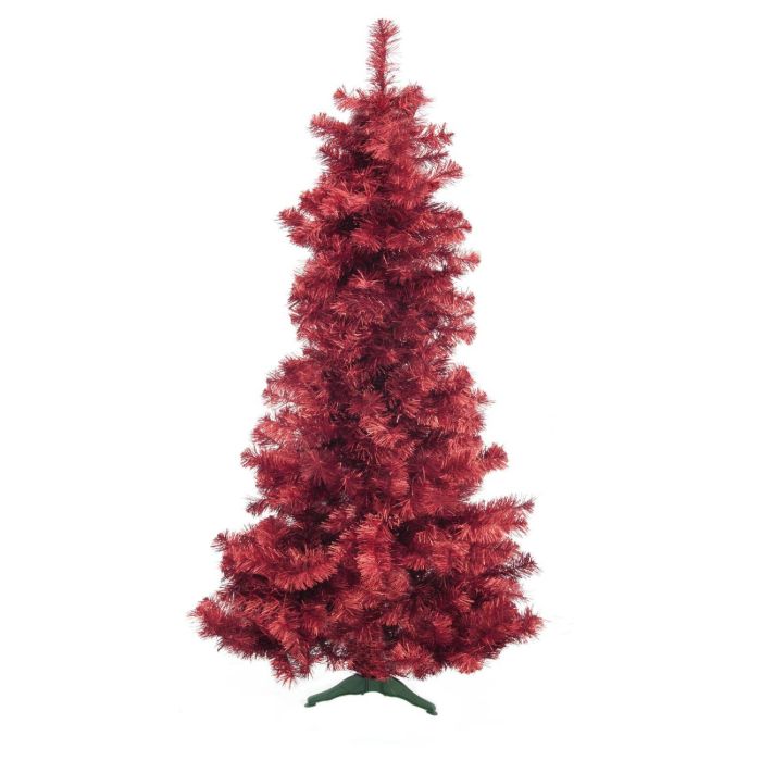 Albero di Natale artificiale CHRISTOBAL, metallico-rosso, 210cm, Ø80cm