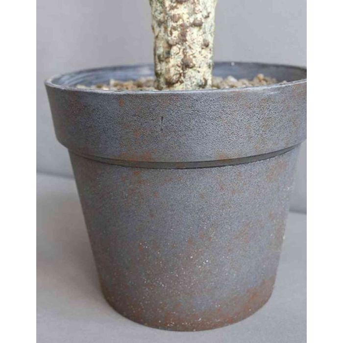 Fico d'India finto PHINEAS in vaso decorativo, verde-grigio, 130cm