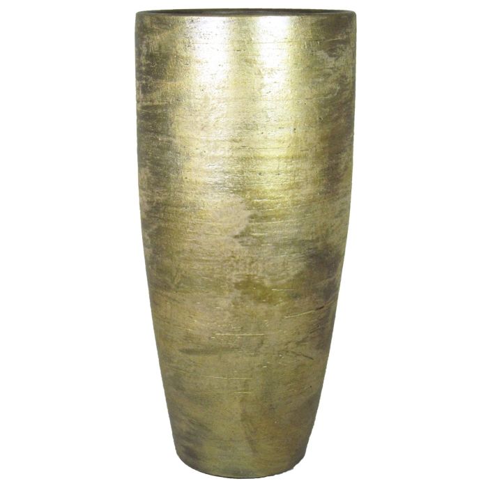 Vaso alto in ceramica THORAN con grano, oro, 90cm, Ø37cm