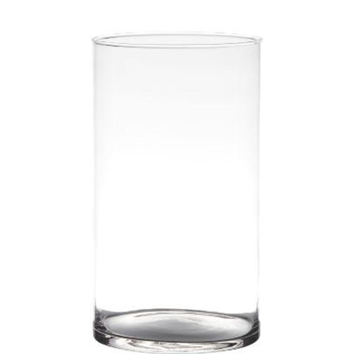 Vaso cilindrico SANYA EARTH, vetro, trasparente, 25cm, Ø14.1cm