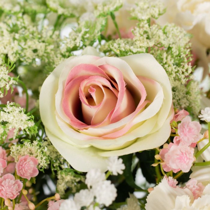 Bouquet fiori artificiali Gerbera bianco