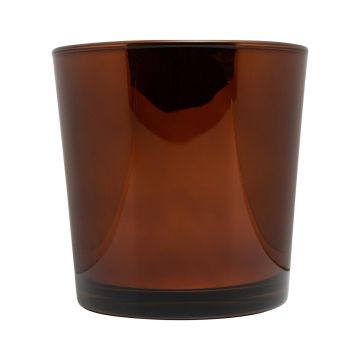 Vaso da piante in vetro ALENA SHINY, rame lucido, 19cm, Ø19cm