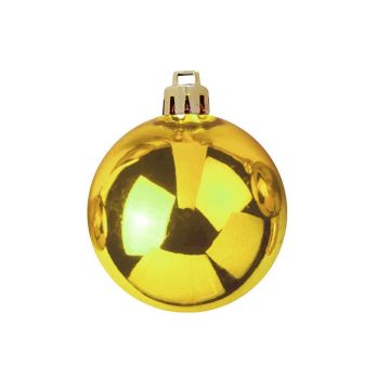 Pallina per l'albero di Natale TEODORA, 6 pezzi, oro brillante, Ø7cm