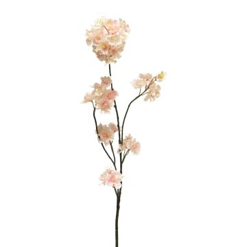 Ramo artificiale di prugna OUNALI con fiori, rosa-crema, 85 cm