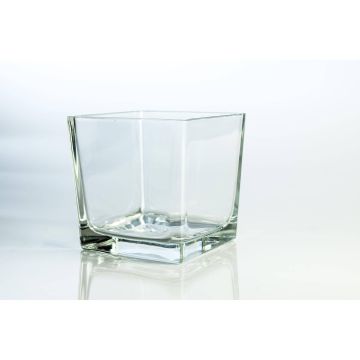 Vaso da fiori in vetro KIM AIR, trasparente, 12x12x12cm