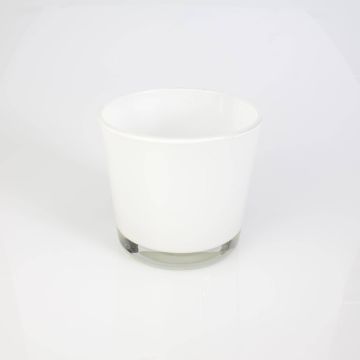 Vaso da piante in vetro ALENA, bianco, 10,5cm, Ø11,5cm