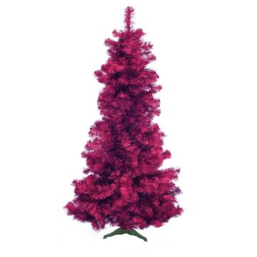 Albero di Natale artificiale CHRISTOBAL, metallico-viola, 210cm, Ø80cm