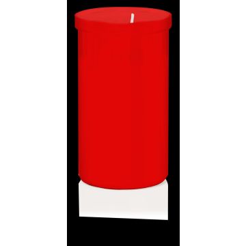 Luce tombale REBECA, rosso-bianco, 10cm, Ø5,9cm, 50h