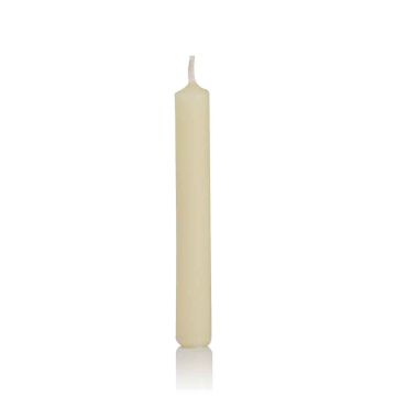 Candele a bastoncino MEDIALA, 20 pezzi, crema, 9,6cm, Ø1,3cm, 1,5h