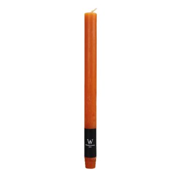 Candela a bastoncino AURORA, arancio, 27cm, Ø2,2cm, 10h - Made in Germany