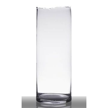 Vaso decorativo con bordo irregolare BROOKE, vetro, trasparente, 47cm, Ø18cm