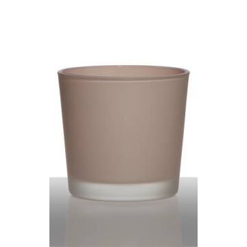 Vaso da piante in vetro ALENA FROST, rosa chiaro opaco, 11cm, Ø11,5cm