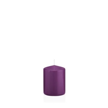 Candela per lanterna MAEVA, a colonna, viola, 8cm, Ø6cm, 29h - Made in Germany