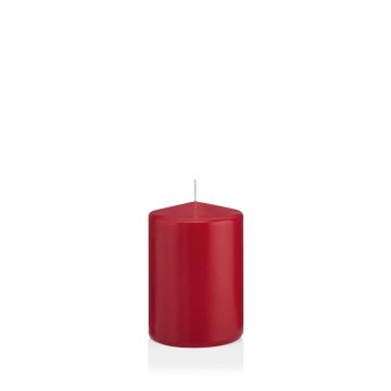 Candela per lanterna MAEVA, a colonna, rosso scuro, 10cm, Ø7cm, 42h - Made in Germany