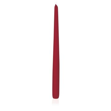 Candela per candeliere PALINA, rosso scuro, 40cm, Ø2,5cm, 15,5h - Made in Germany