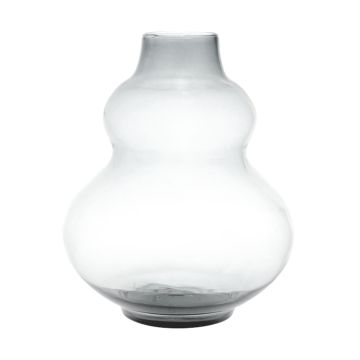 Vaso panciuto in vetro LAZARO, riciclato, trasparente, 25cm, Ø19cm