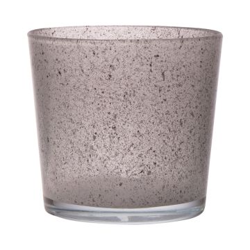 Vaso da piante in vetro ALENA GRANIT, grigio granito, 11cm, Ø11,5cm