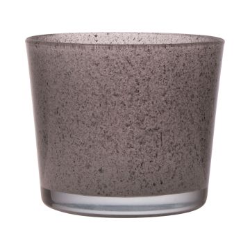 Vaso da piante in vetro ALENA GRANIT, grigio granito, 12,5cm, Ø14,5cm