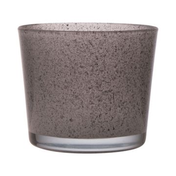 Vaso da piante in vetro ALENA GRANIT, grigio granito, 16cm, Ø17cm