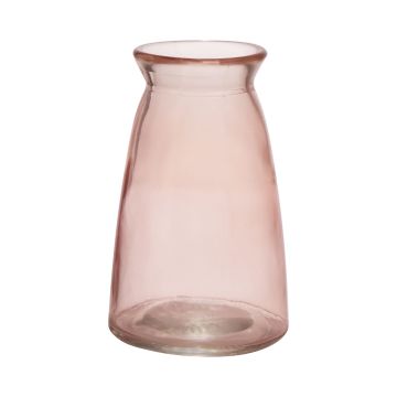 Portafiori TIBBY in vetro, rosa pallido-trasparente, 14,5cm, Ø9,5cm