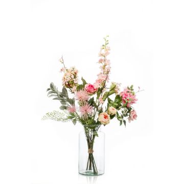 Mazzo di fiori artificiale FEME, rosa, 90cm, Ø40cm