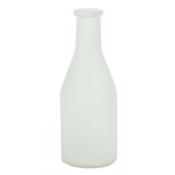 Bottiglia decorativa ANYA, vetro, bianco-opaco, 18cm, Ø6,5cm