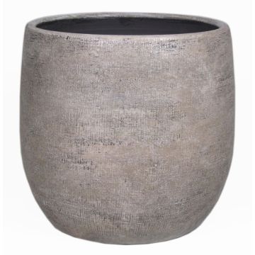 Vaso da fiori in ceramica AGAPE con grano, bianco-marrone, 27cm, Ø28cm