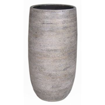 Vaso da fiori in ceramica AGAPE con grano, bianco-marrone, 60cm, Ø29cm