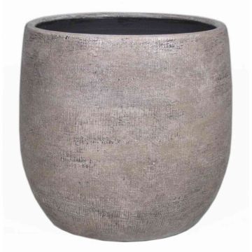 Vaso da fiori in ceramica AGAPE con grano, bianco-marrone, 14cm, Ø15,5cm