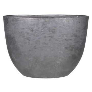 Vaso da fiori in ceramica AGAPE ovale con grano, nero, 50x20x36cm