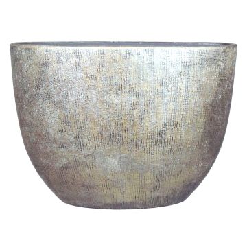 Vaso da fiori in ceramica AGAPE ovale con grano, oro, 50x20x36cm