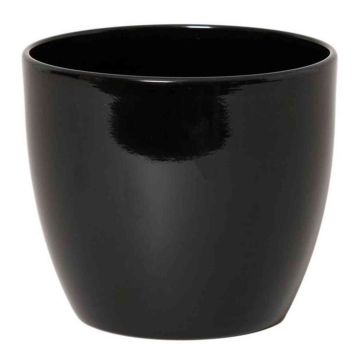 Piccolo vaso in ceramica per piante TEHERAN BASAR, nero, 6,5cm, Ø8,5cm