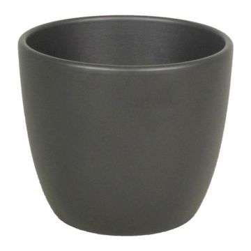 Vaso per piante in ceramica TEHERAN BASAR, antracite-opaco, 12cm, Ø13,5cm