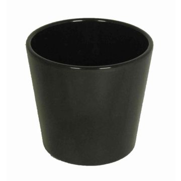 Vaso in ceramica per orchidee BANEH, nero, 12,5cm, Ø13,5cm