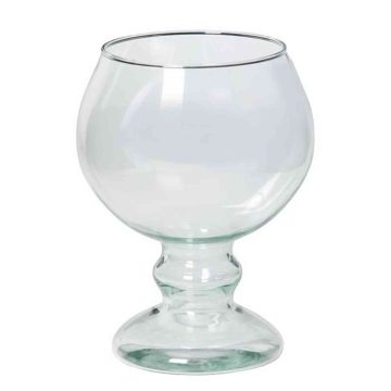 Vaso decorativo in vetro JEOMA con piede, trasparente, 19cm, Ø14cm