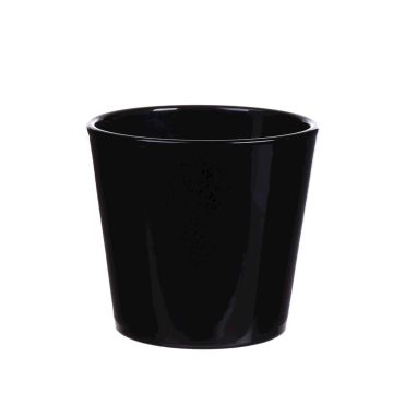 Vaso da fiori in ceramica GIENAH, nero, 12,5cm, Ø13,5cm