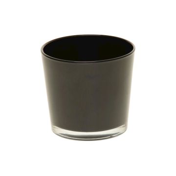 Vaso da piante ALENA, vetro, nero, 9,5cm, Ø11,5cm