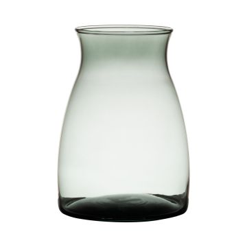 Vaso per fiori MAISIE, vetro, grigio-trasparente, 20cm, Ø14cm